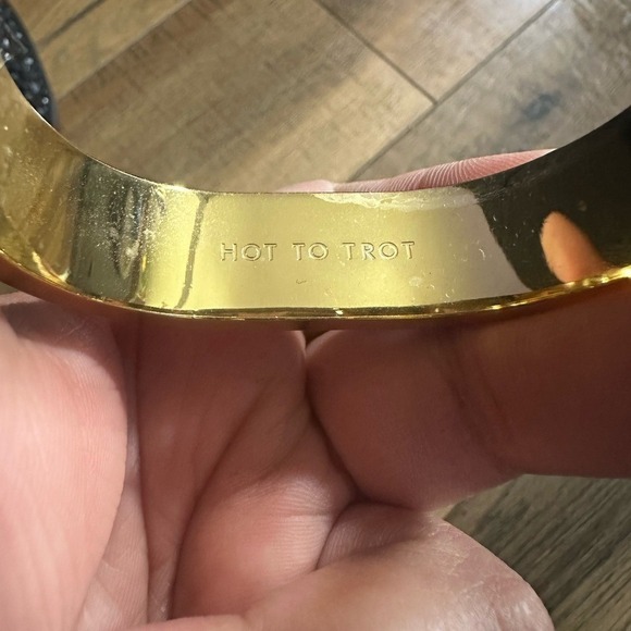 Kate Spade New York Gold Tone Bangle Watch Pink Accent Square Face - Picture 4 of 4